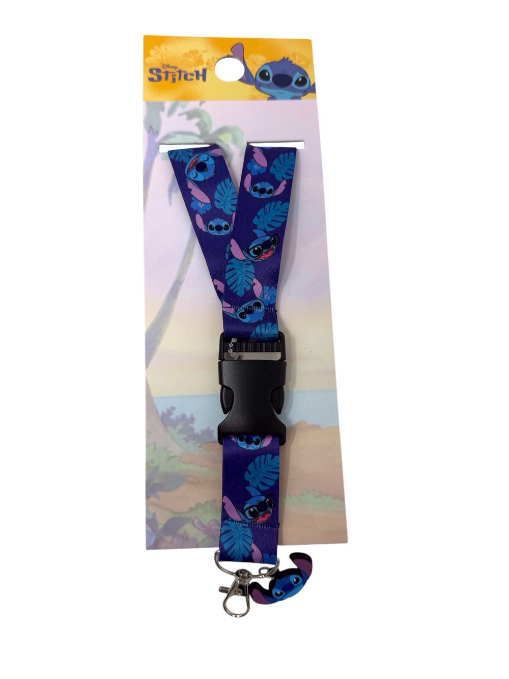 Lilo & Stitch Lanyard/ID Badge /key Chain Holder W/stitch Charm  New W/Packaging